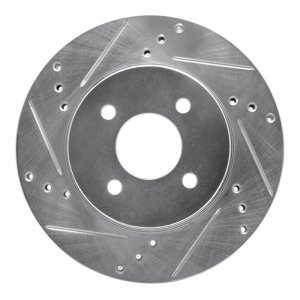 Nissan Versa Brake Rotor (1) - Front Left - R1 Concepts - Drilled & Slotted - Silver - `11-`25 Nissan Versa Brake Rotor (1) - Front Left - R1 Concepts - Drilled & Slotted - Silver - `11-`25